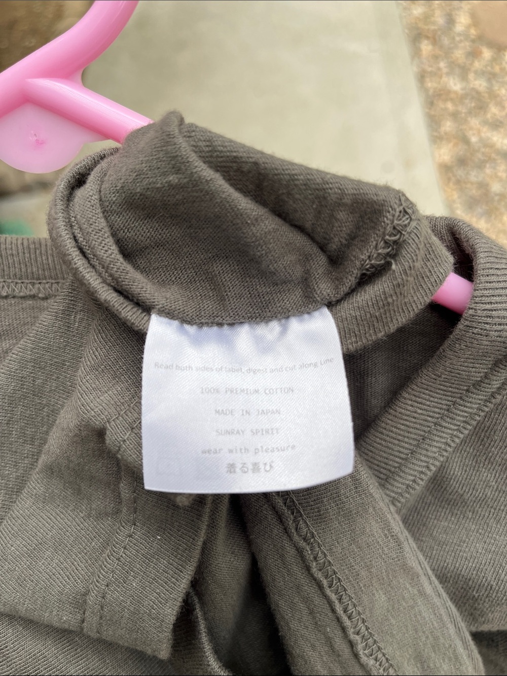 Sunray 100% Cotton Long-Sleeve Crewneck Gray Olive Size M/L - Picture 6 of 6